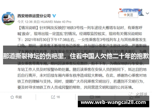 那道撕裂神坛的伤疤里,住着中国人欠他二十年的抱歉 那道撕裂神坛的伤疤里,住着中国人欠他二十年的抱歉